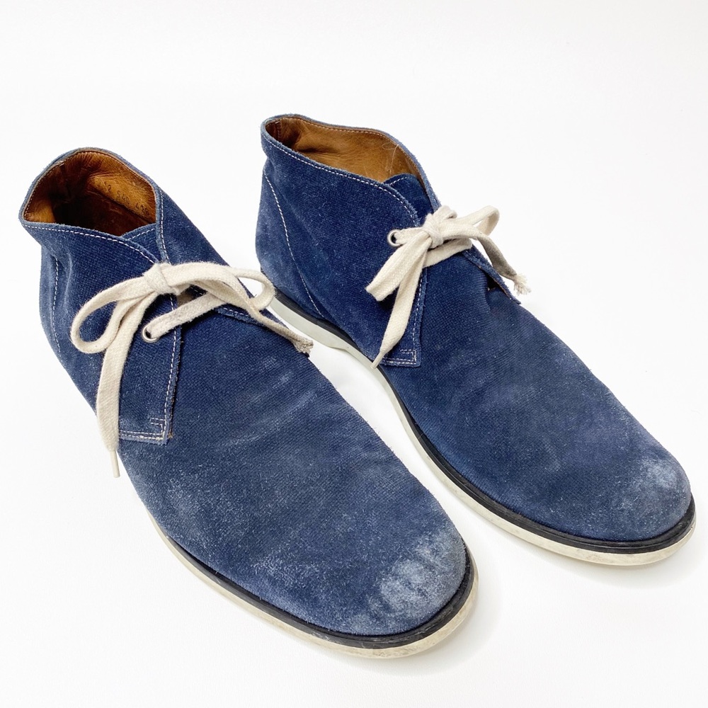 John Varvatos Suede Chukka Boot Blue Mens Size 10